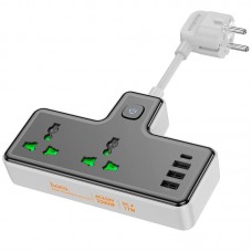 Удлинитель HOCO Voyage 2-position expansion socket AC11A |3USB/Type-C, 10A|