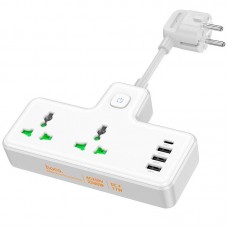 Удлинитель HOCO Voyage 2-position expansion socket AC11A |3USB/Type-C, 10A|