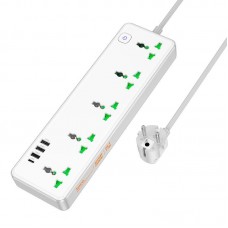 Удлинитель HOCO Talento 5-position socket AC13A |3USB/Type-C, 10A|