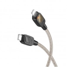 Кабель HOCO Stone PD silicone intelligent power-off charging data cable U124 |1m, 27W|
