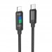 Кабель с дисплеем Hoco U126 Lantern Lightning PD charging data cable 1.2m 27W черный