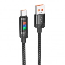 Кабель HOCO U126 Lantern charging data cable USB-A to Type-C 1.2m 5A black