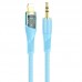 Кабель HOCO UPA25 3.5mm to lightning Transparent Discovery Edition Digital audio conversion cable 1м голубой