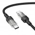 Кабель HOCO Spirit Type-C to Type-C transparent charging data cable U129 |60W/3A, 1.2M|