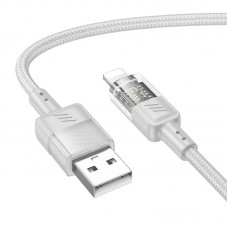 Кабель HOCO Lightning Spirit transparent charging data cable U129 |2.4A, 1.2M|