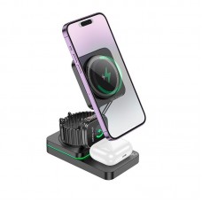 Зарядка Qi Hoco Consuelo folding 3-in-1 wireless fast charger CQ10 |15W|