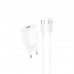 Зарядное устройство - блок и кабель HOCO Type-C Cable Solid single port charger C134A 1USB 12W 2.4A белый