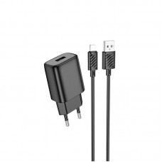 Адаптер сетевой HOCO Lightning Cable Solid single port charger C134A |1USB, 12W/2.4A|