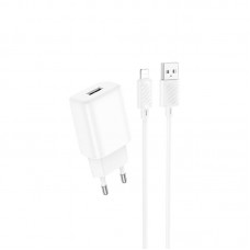 Адаптер сетевой HOCO Lightning Cable Solid single port charger C134A |1USB, 12W/2.4A|