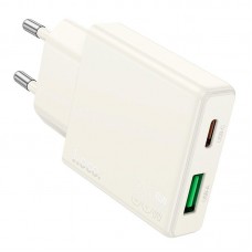 Адаптер сетевой HOCO Biscuit charger N45 |1USB/1Type-C, QC/PD, 30W/3A|