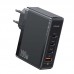 Адаптер сетевой USAMS T50 100W 4 Ports GaN Fast Charger US-CC163 |1USB/3Type-C, 100W/5A, PD/Q|