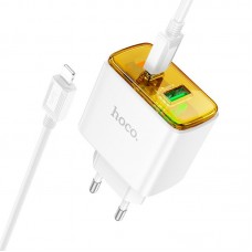 Адаптер сетевой HOCO Smart charger Type-C to Lightning cable set CS42A |1Type-C/1USB, 30W/3A, PD/QC| Адаптер сетевой HOCO Smart charger Type-C to Lightning cable set CS42A |1Type-C/1USB, 30W/3A, PD/QC|