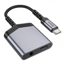 Переходник HOCO Type-C to Type-C+3.5 digital audio converter LS39 |27W, DAC|