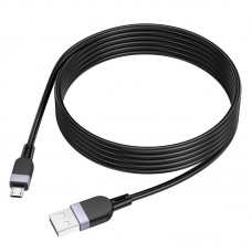Кабель эластичный Hoco X109 Energy silicone charging data cable USB - Micro USB 2 метра 2.4A черный