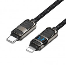 Кабель HOCO Type-C to Lightning Line charging data cable with display U137 |1.2m, 27W|