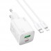 Адаптер сетевой Hoco Type-C to Lightning cable Almighty charger N41 |1USB/1Type-C, 20W/3A, PD/QC|