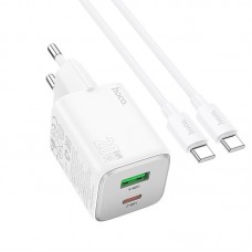 Адаптер сетевой Hoco Type-C to Type-C cable Almighty charger N41 |1USB/1Type-C, 20W/3A, PD/QC|
