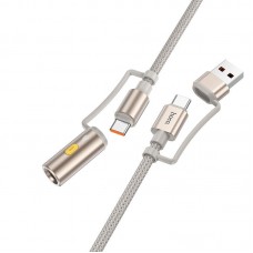 Кабель HOCO All-in-one charging data cable USB/C to C/cigarette lighter U138 |1.2m, PD60W, 3A|