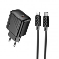 Адаптер сетевой HOCO Type-C to Lightning Cable Puerto single-port charger set CS24A |1Type-C, 25W/3A|