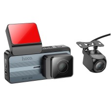Видеорегистратор  HOCO driving recorder 2K display GPS (with rear camera) DV12 |25fps, 3.69", 2K, Wi