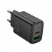 Адаптер сетевой HOCO Gentle charger N61 |1USB/1Type-C, 20W/3A, PD/QC|