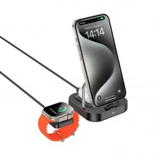 Зарядка Qi HOCO Astute 3-in-1 desktop charger+watch charger set CQ16A