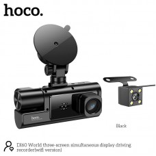 Видеорегистратор HOCO DI60 World three-screen simultaneous display driving recorder (wifi version) |720p front/480p rear/480p