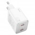 Адаптер сетевой Hoco Elogiado dual-port charger N42 |2Type-C, 45W/3A, PD/QC|