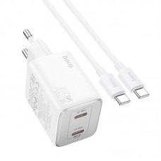 Адаптер сетевой Hoco Elogiado dual-port charger N42 (Type-C to Type-C Set) |2Type-C, 45W/3A, PD/QC|