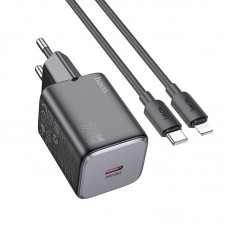 Адаптер сетевой Hoco Mighty single port charger N40 (Type-C to Lightning set) |1Type-C, 20W/3A, PD/QC| Адаптер сетевой Hoco Mighty single port charger N40 (Type-C to Lightning set) |1Type-C, 20W/3A, PD/QC|