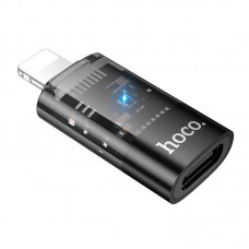 Переходник HOCO iP male to C female OTG transparent adapter UA36A |480Mbps, 2A|