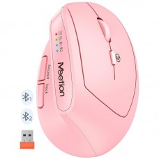 Мышь MEETION 2.4G+Bluetooth Office Vertical Mouse BTM008 |800-1200-1600-2400dpi, 400h, Type-C charging|