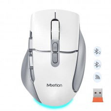 Мышь MEETION 2.4G+Bluetooth wireless gaming mouse BTM001 |800-1200-1600-2400dpi, 7keys, 35/140h, Type-C Charging, RGB|