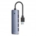 HUB адаптер Baseus UltraJoy Series 4-Port  HUB Lite |USB-A to USB3.0*4, 5Gbps,15cm|