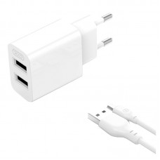 Адаптер сетевой XO Micro USB Cable Dual USB Charger L109 |2USB, 2.4A| Адаптер сетевой XO Micro USB Cable Dual USB Charger L109 |2USB, 2.4A|