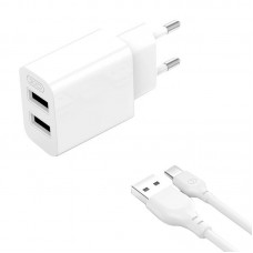 Адаптер сетевой XO Type-C Cable Dual USB Charger L109 |2USB, 2.4A| Адаптер сетевой XO Type-C Cable Dual USB Charger L109 |2USB, 2.4A|