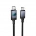 Кабель HOCO Type-C to Type-C Generous charging data cable with display X118 |1m, 60W|