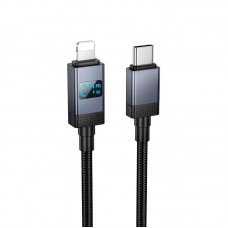 Кабель HOCO Type-C to Lightning Generous PD charging data cable with display X118 |1m, 27W|