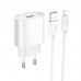 Адаптер сетевой HOCO Lightning Cable Fighter single port charger set C109A |1USB, 2.1A/10.5W|