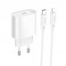 Адаптер сетевой HOCO Type-C to Lightning Fighter single port charger set C109A |1Type-C, 3A/20W, PD/