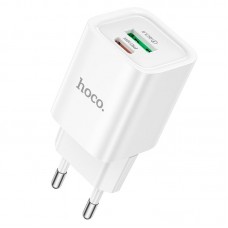 Адаптер сетевой HOCO Charm charger C149A |1USB/1Type-C, 30W/3A, PD/QC|