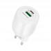 Адаптер сетевой Borofone Lustrous charger BA94A |1USB/1Type-C, 30W/3A, PD/QC|