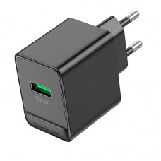 Адаптер сетевой Borofone Erudite single port charger BAS12A |1USB, 18W/3A, QC/PD|