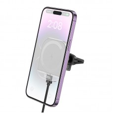 Держатель HOCO Crystal magnetic wireless fast charging car holder HW17 (air outlet) |15W|