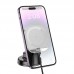 Держатель HOCO Crystal magnetic wireless fast charging car holder HW18 (center console) |15W|