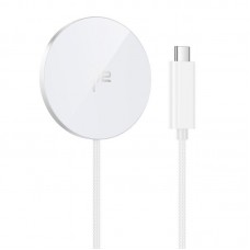 Зарядка Qi HOCO Fast Qi2 magnetic wireless fast charger CW63 |1.2m, 15W Max, 2A|