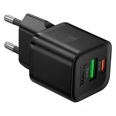 Адаптер сетевой HOCO Ingenious PD charger N65 |1USB/Type-C, 20W/3A, PD/QC|