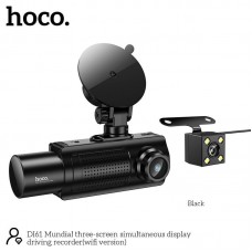 Видеорегистратор HOCO Mundial three-screen simultaneous display driving recorder DI61 (wifi version) |720p/480p+480p rear, 3.16"|