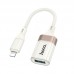 Переходник HOCO Crystal Lightning male to USB female 2.0 adapter UA39 |0,125m, 480Mbps, OTG|