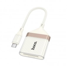 Переходник HOCO Crystal Type-C 2-in-1 card reader UA40A |0,140m, 480Mbps, OTG 2TB Max|